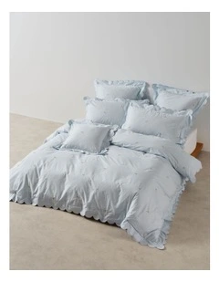Linen House Eva Quilt Cover Set in Sky