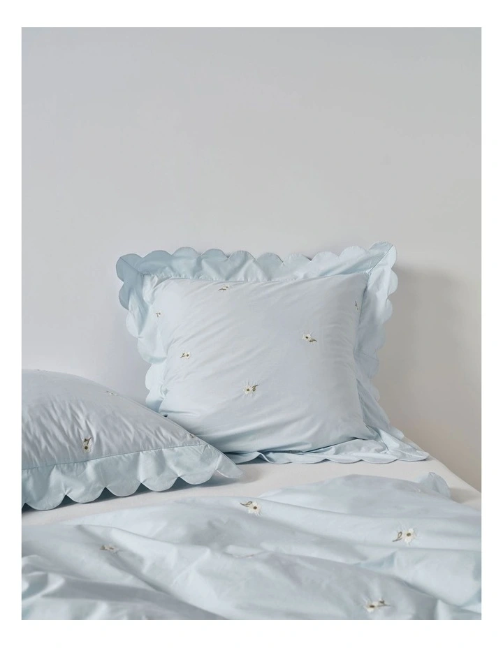 Linen House Eva Quilt Cover Set in Sky image 5