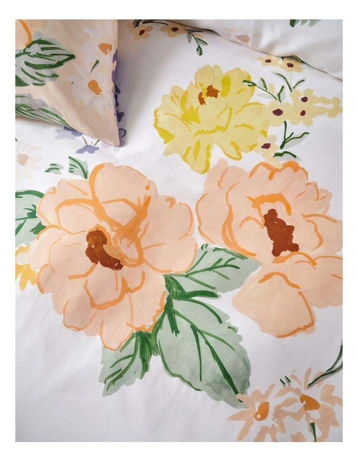 Linen House Lyra Quilt Cover Set in Peach image 2