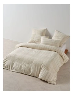 Pambula Quilt Cover Set in Vanilla