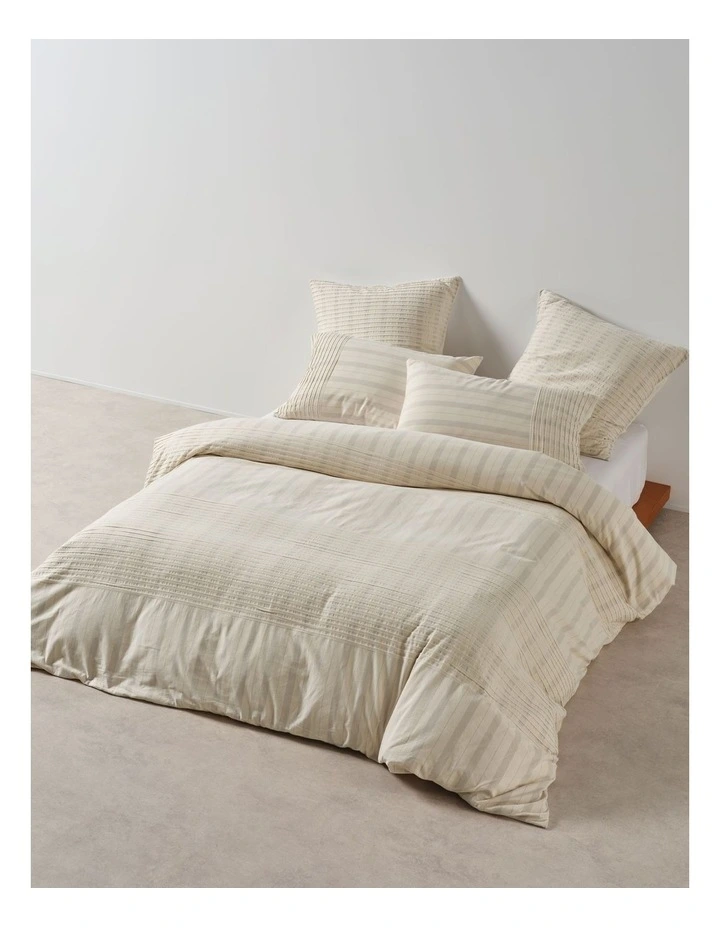 Pambula Quilt Cover Set in Vanilla image 1