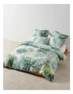 Linen House Treetop Quilt Cover Set in Emerald