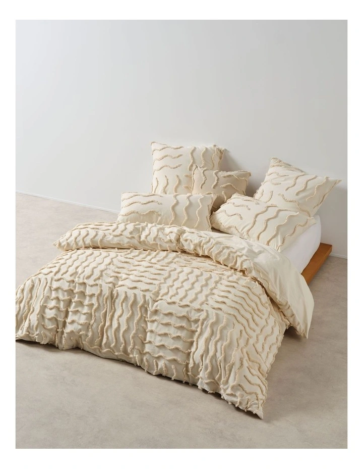 Metung Quilt Cover Set in Latte image 1