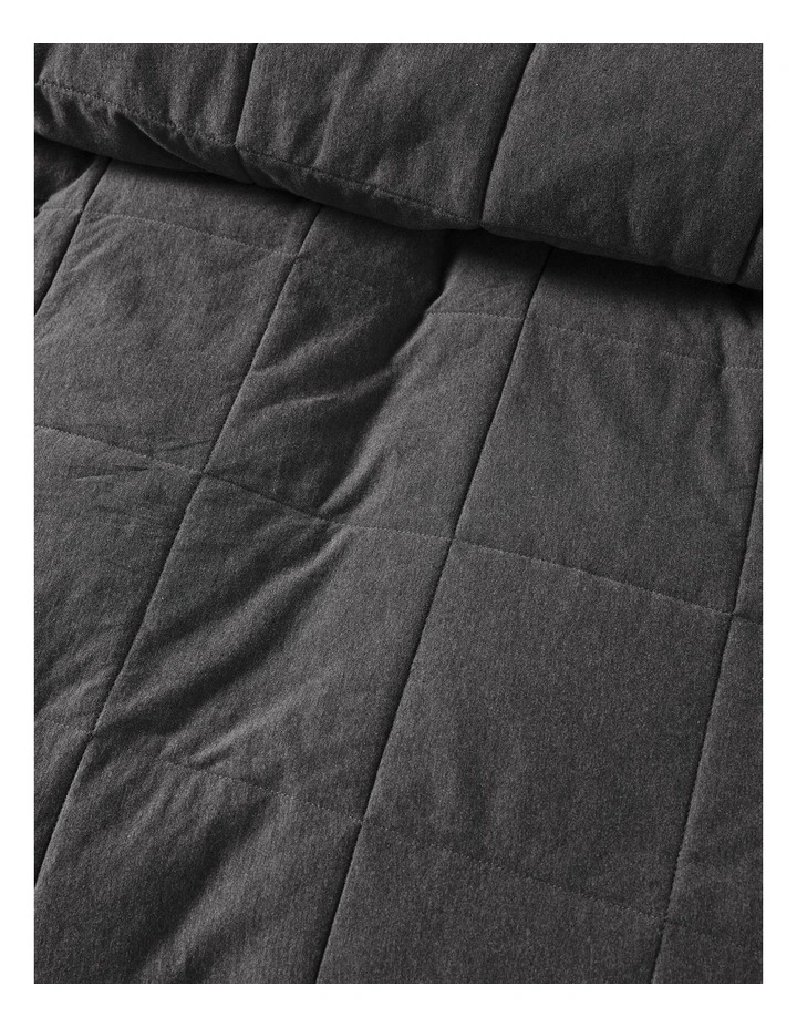 Ryland Quilt Cover Set in Charcoal image 2