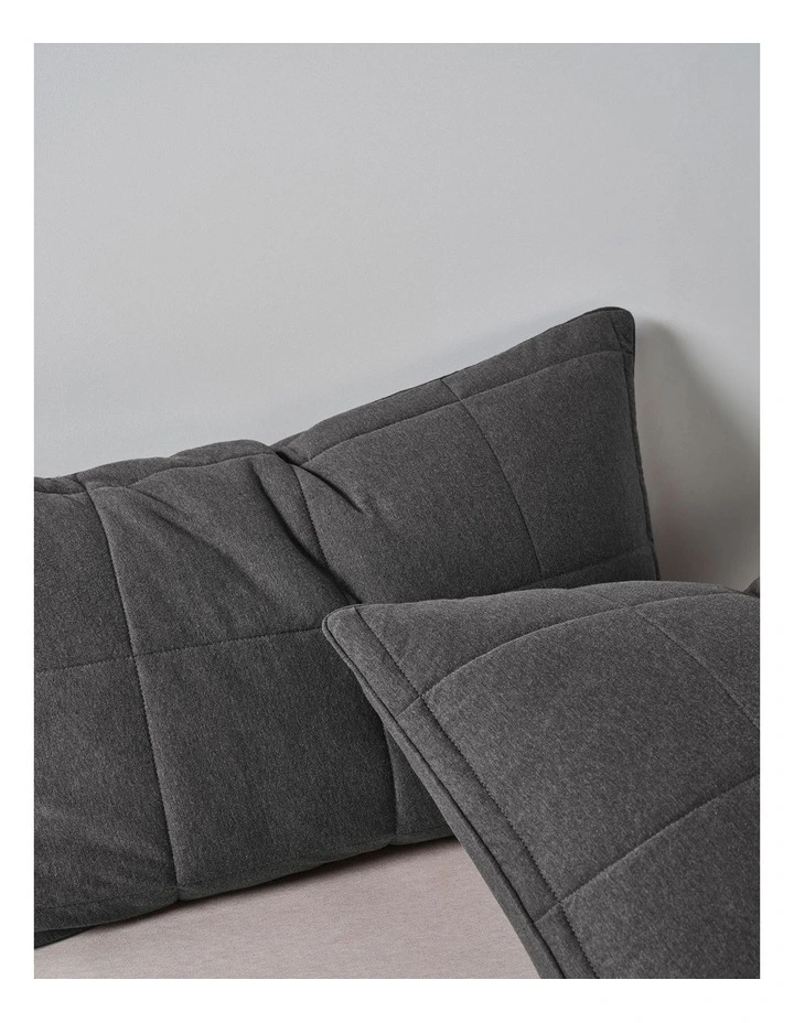 Ryland Quilt Cover Set in Charcoal image 5