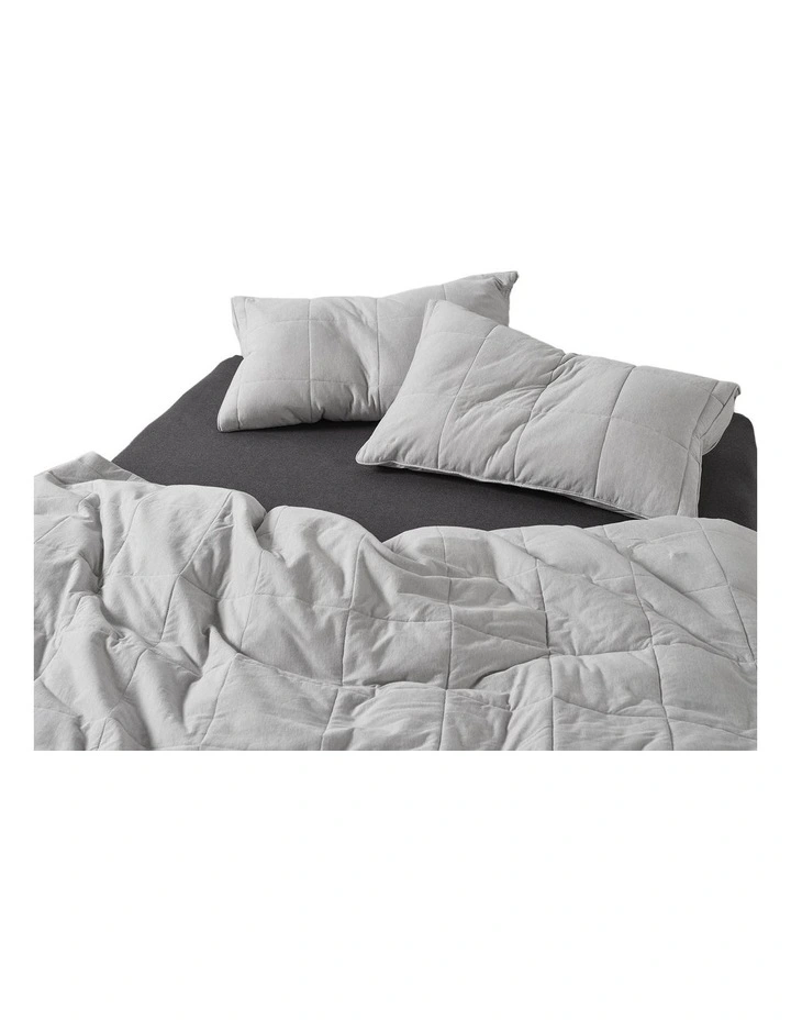 Ryland Quilt Cover Set in Grey image 3