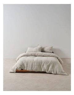 Ryland Quilt Cover Set in Pebble