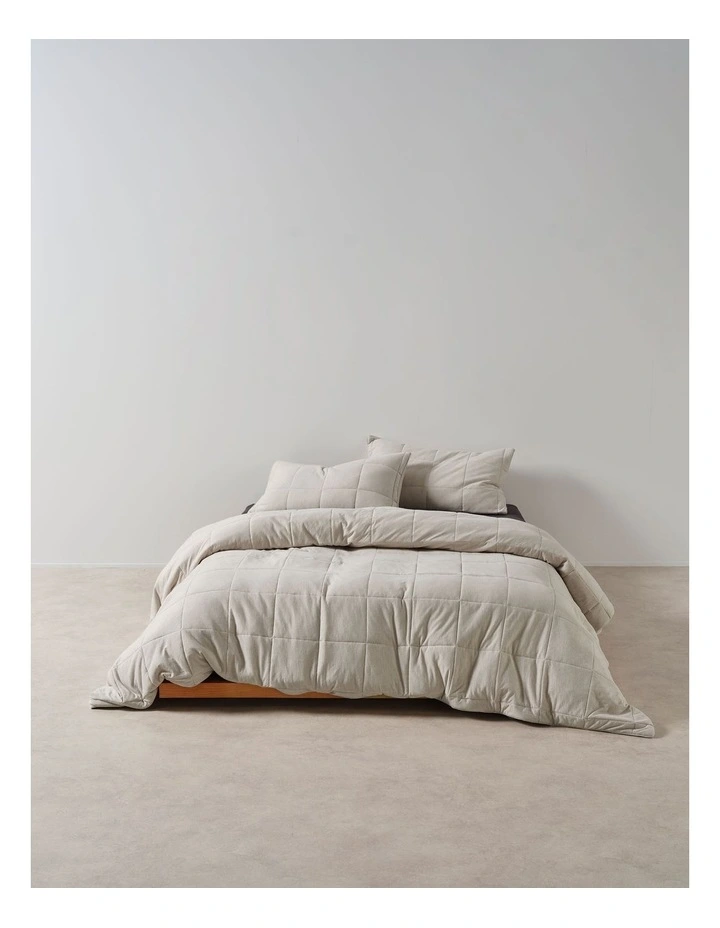 Ryland Quilt Cover Set in Pebble image 1