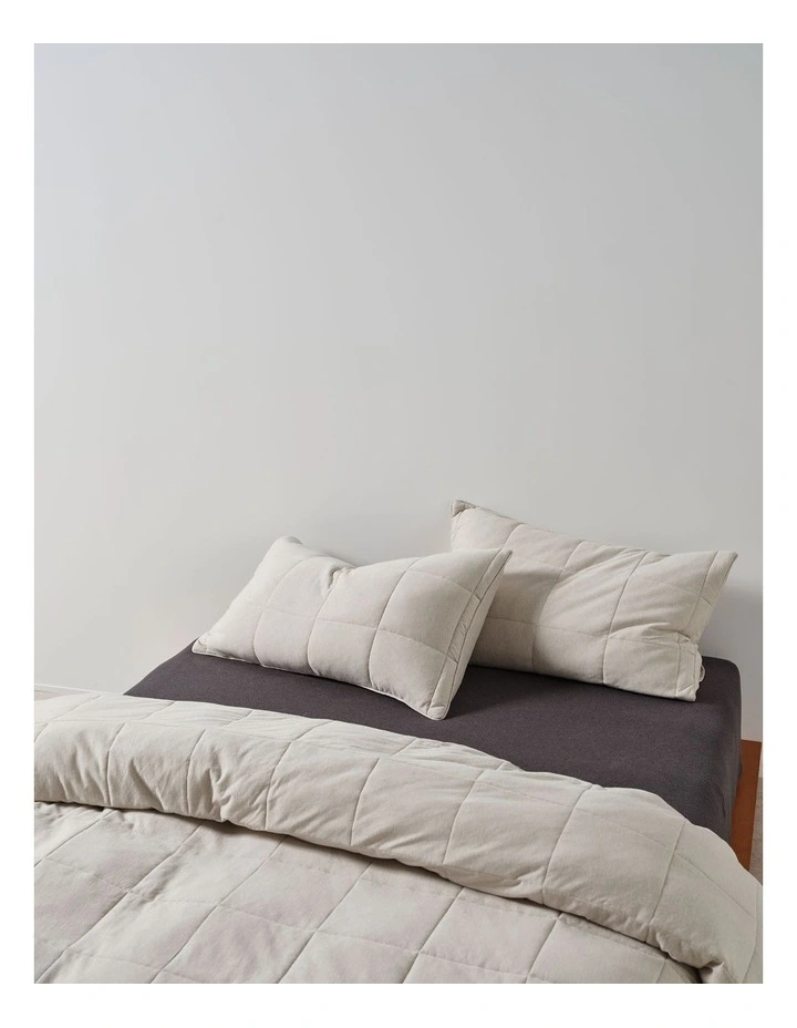 Ryland Quilt Cover Set in Pebble image 3