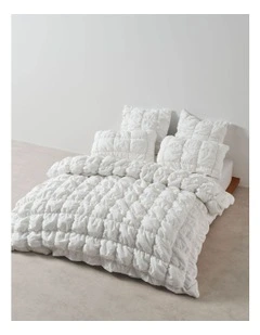 Piper Quilt Cover Set in White