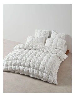 Piper Quilt Cover Set in White