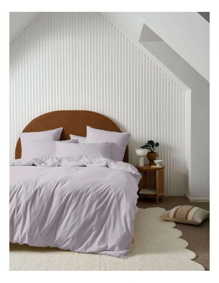 Terra Organic Cotton Quilt Cover Set in Lavender image 1