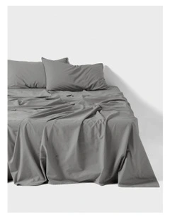 Terra Organic Cotton Sheet Set in Steel