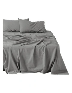 Terra Organic Cotton Sheet Set in Steel