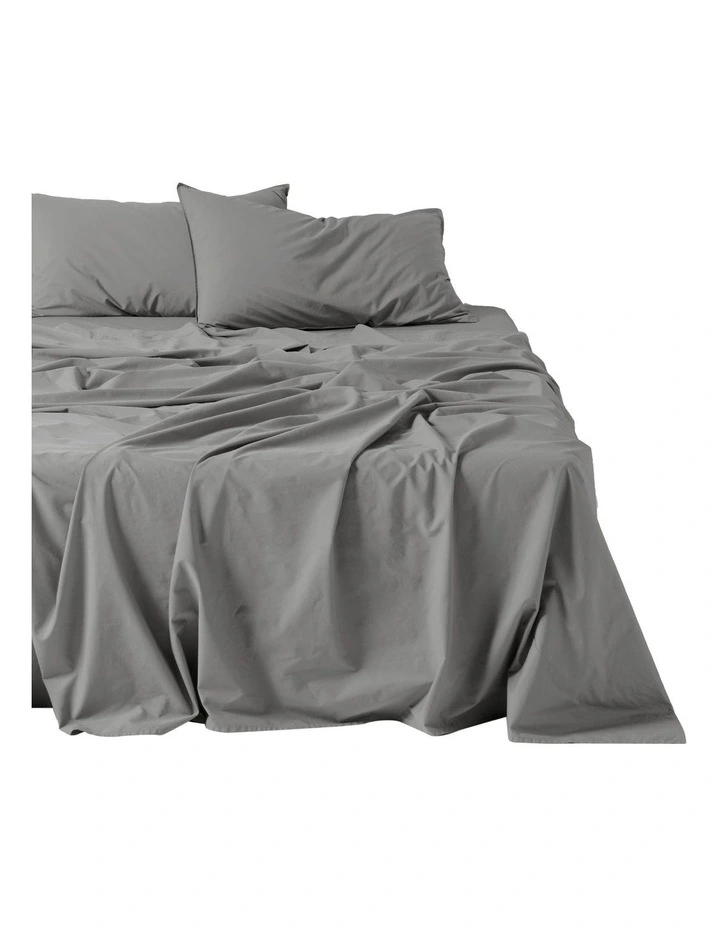 Terra Organic Cotton Sheet Set in Steel image 1
