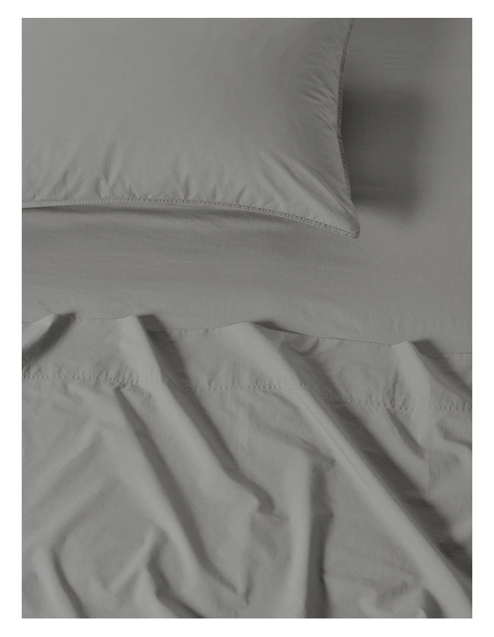 Terra Organic Cotton Sheet Set in Steel image 2