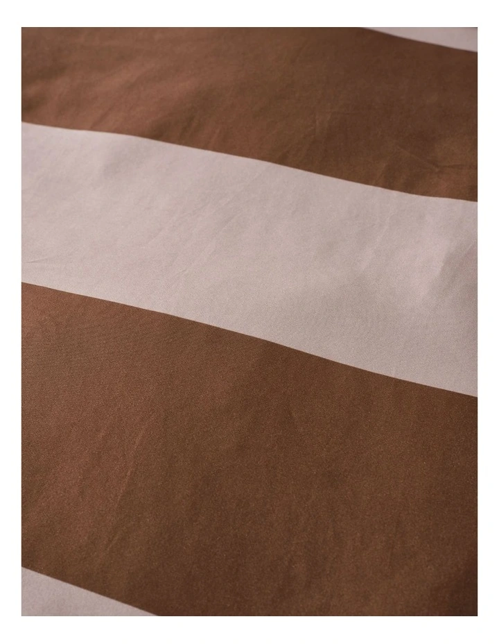 Rugby Stripe Cotton Sateen Quilt Cover Set in Orchid image 2