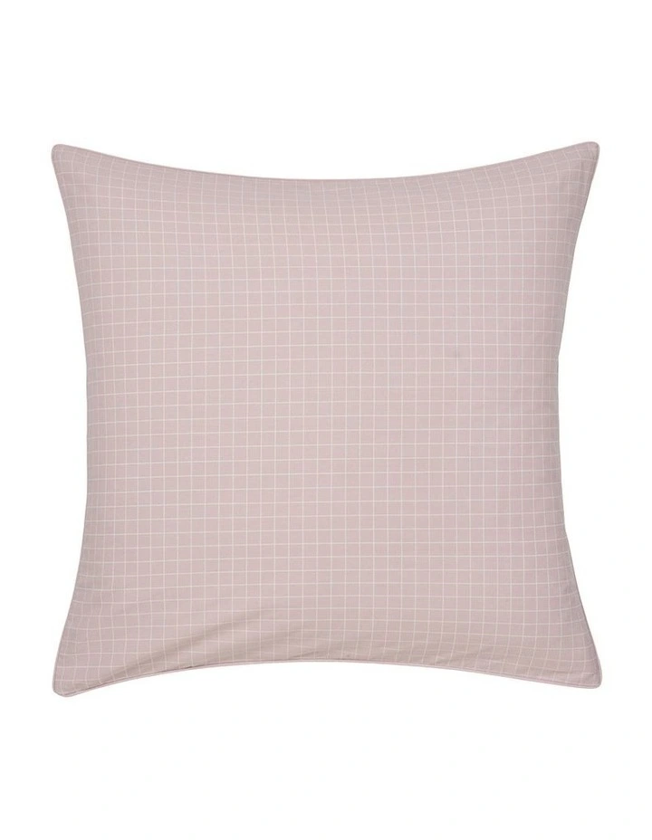 Volley Check Cotton Percale Quilt Cover Set in Orchid image 6