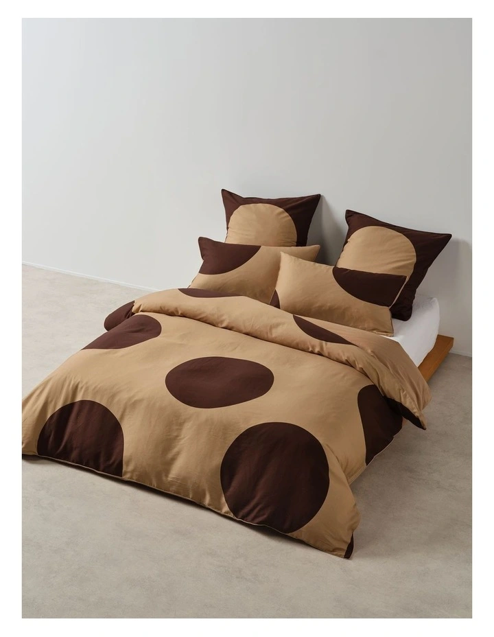 Pluto Cotton Quilt Cover Set in Clay image 1