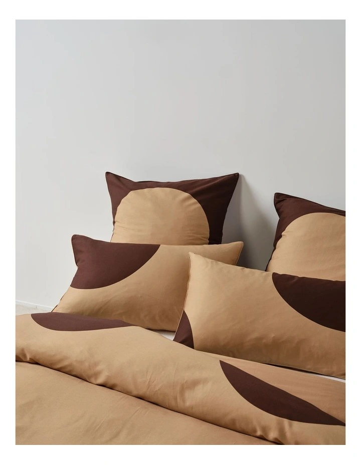 Pluto Cotton Quilt Cover Set in Clay image 2