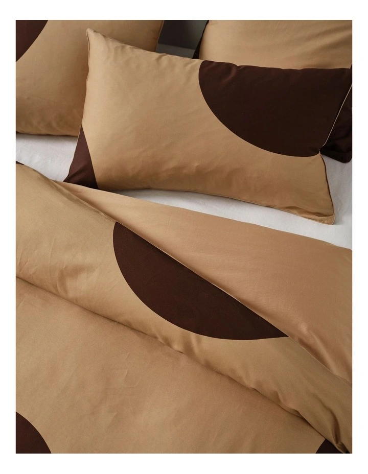 Pluto Cotton Quilt Cover Set in Clay image 3