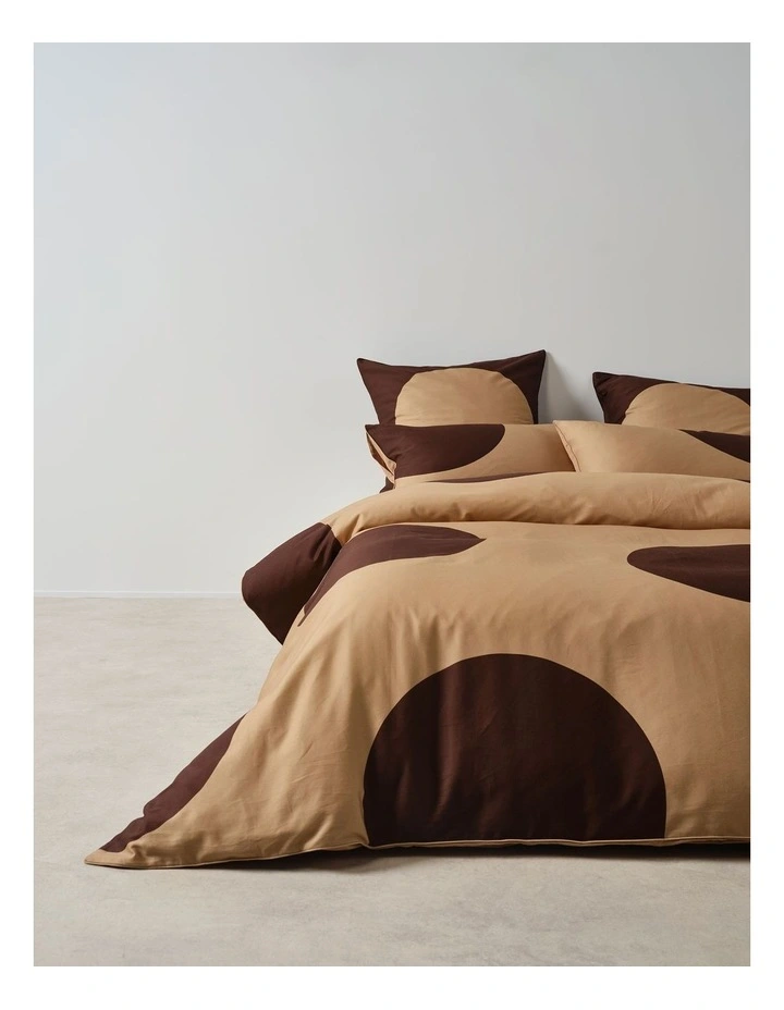Pluto Cotton Quilt Cover Set in Clay image 4