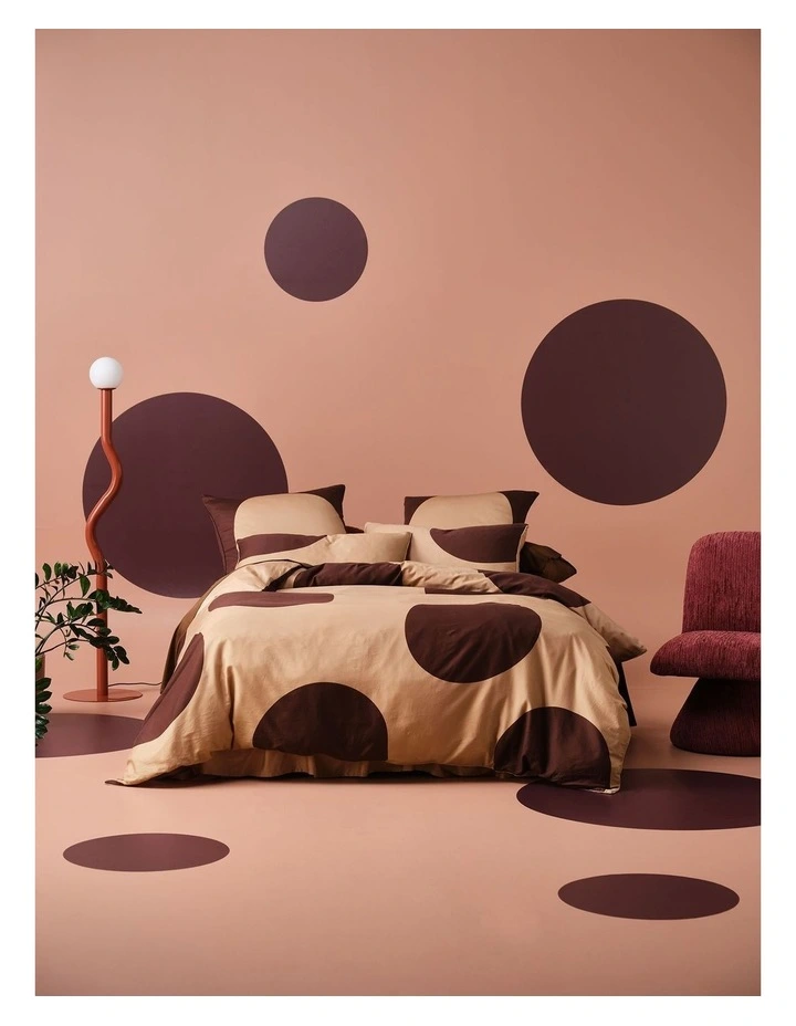 Pluto Cotton Quilt Cover Set in Clay image 7