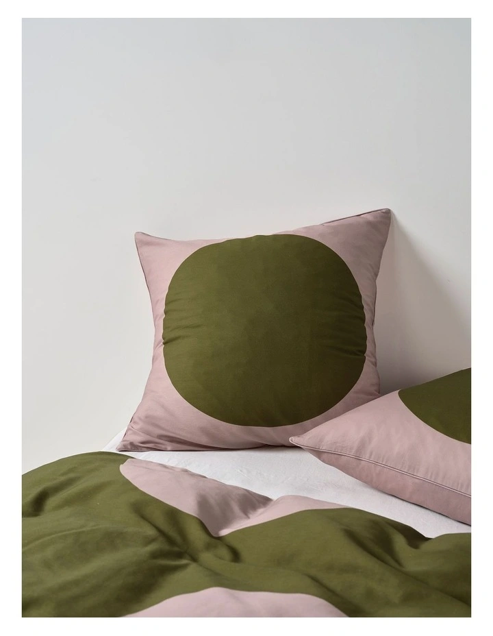 Pluto Cotton Quilt Cover Set in Olive image 4