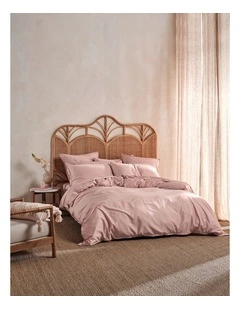 400TC Bamboo Cotton Nara Quilt Cover Set in Rose
