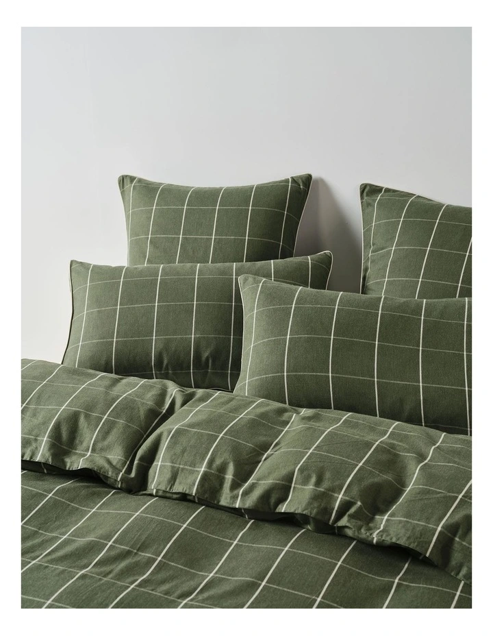 Atrium Cotton Quilt Cover Set in Forest image 3