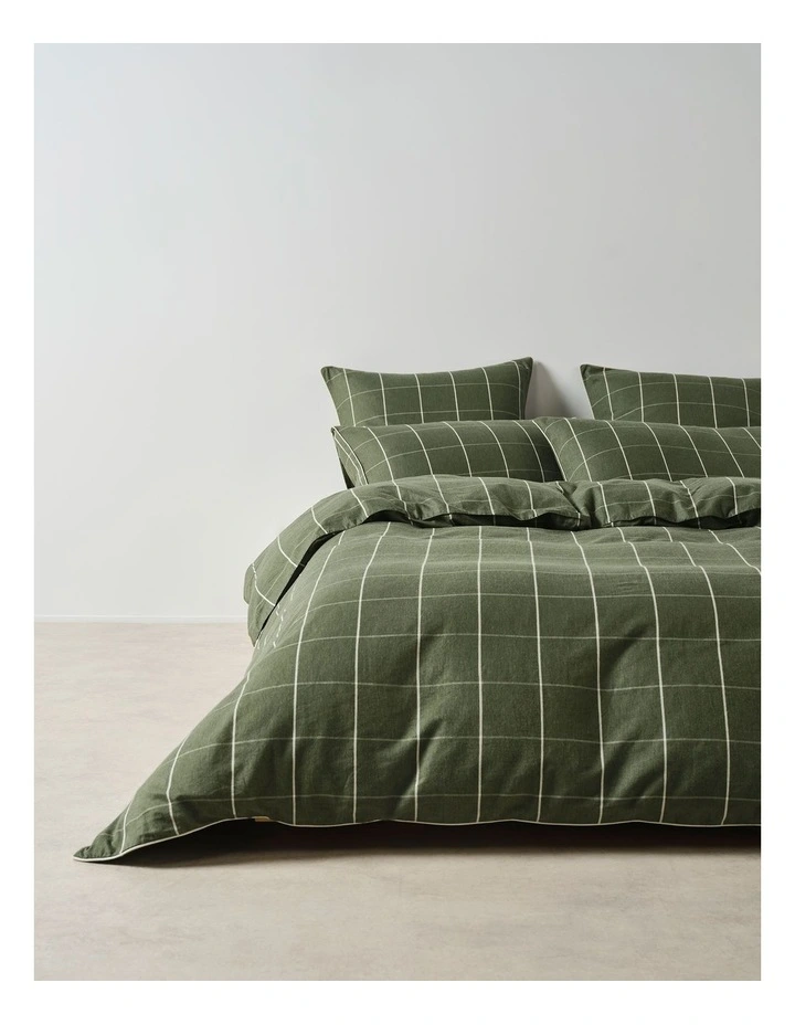 Atrium Cotton Quilt Cover Set in Forest image 5