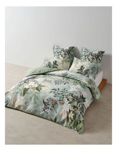 Blair Cotton Quilt Cover Set in Jade