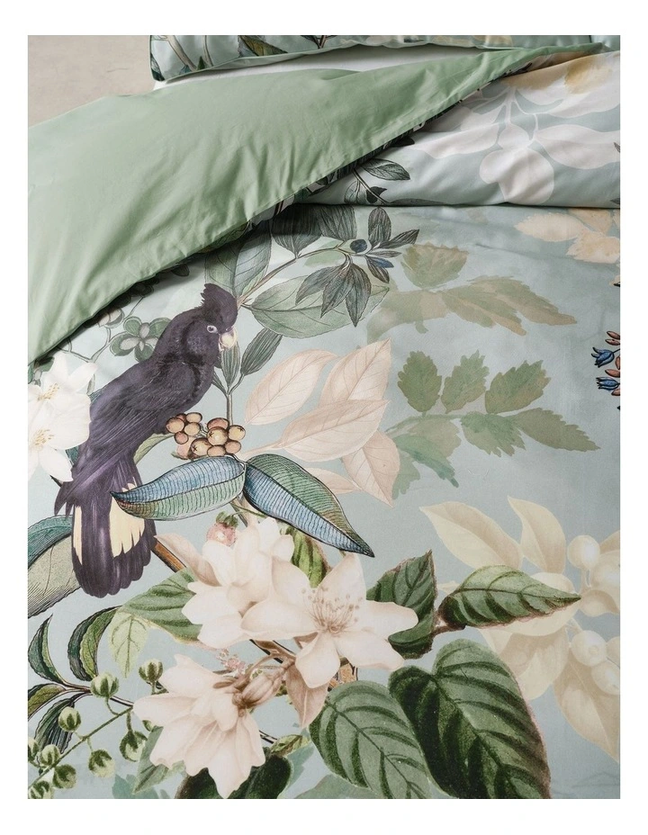 Blair Cotton Quilt Cover Set in Jade image 2