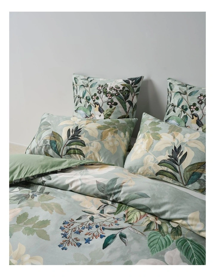 Blair Cotton Quilt Cover Set in Jade image 3