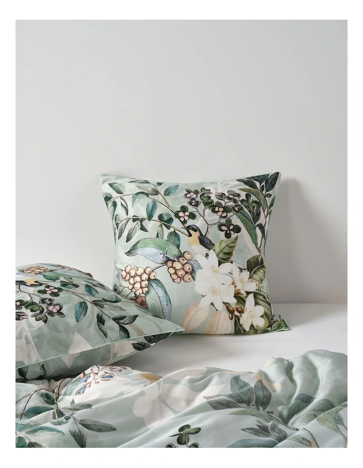 Blair Cotton Quilt Cover Set in Jade image 5