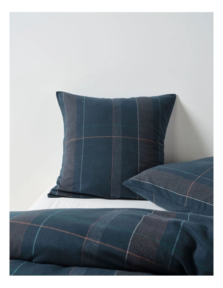 Douglas Brushed Cotton Quilt Cover Set in Navy image 6