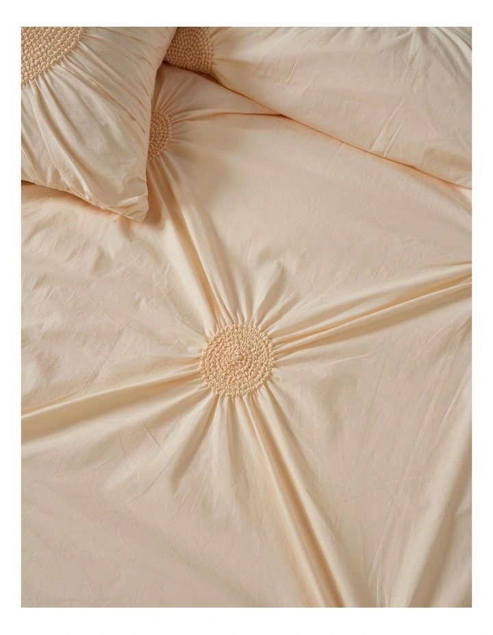 Claudia Cotton Percale Quilt Cover Set in Peach image 2