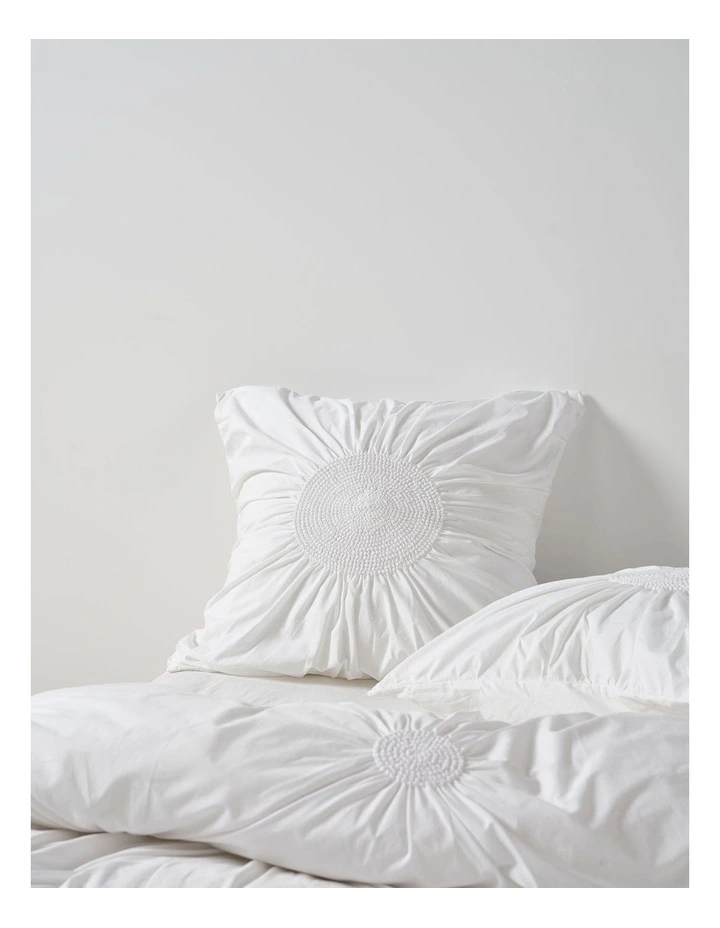 Claudia Cotton Quilt Cover Set in White image 5