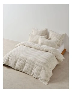 Eloise Cotton Quilt Cover Set in Chilli