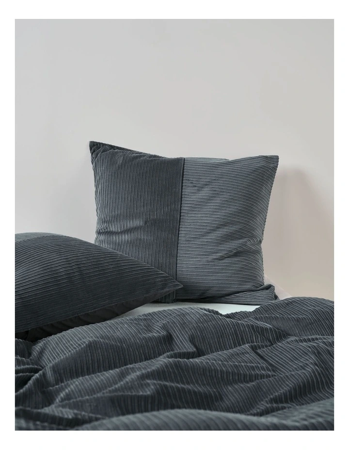 Tait Cotton Corduroy Quilt Cover Set in Bluestone image 6