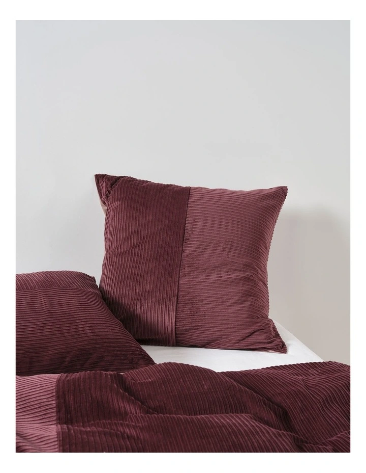 Tait Cotton Corduroy Quilt Cover Set in Plum image 6