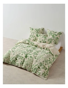 Lindy Cotton Quilt Cover Set in Natural