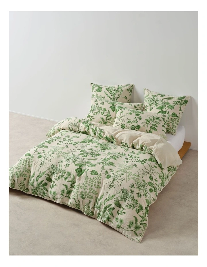 Lindy Cotton Quilt Cover Set in Natural image 1