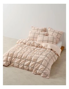 Mireya Cotton Quilt Cover Set in Blush