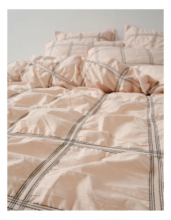Mireya Cotton Quilt Cover Set in Blush image 3