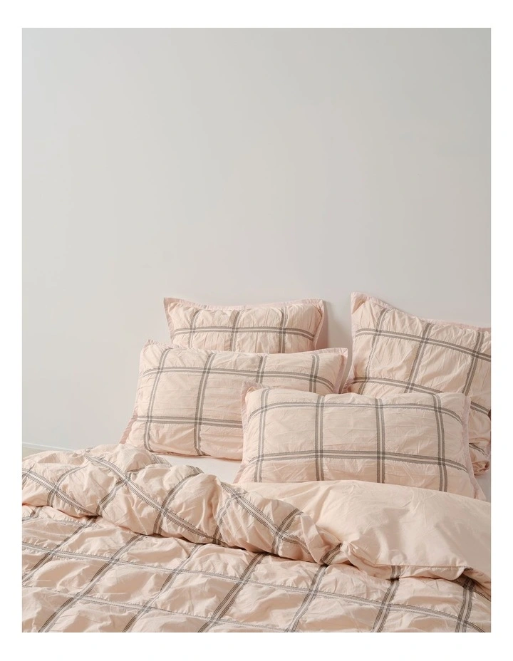 Mireya Cotton Quilt Cover Set in Blush image 4