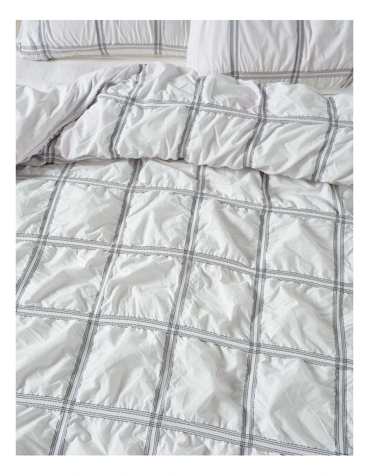 Mireya Cotton Quilt Cover Set in Snow image 2