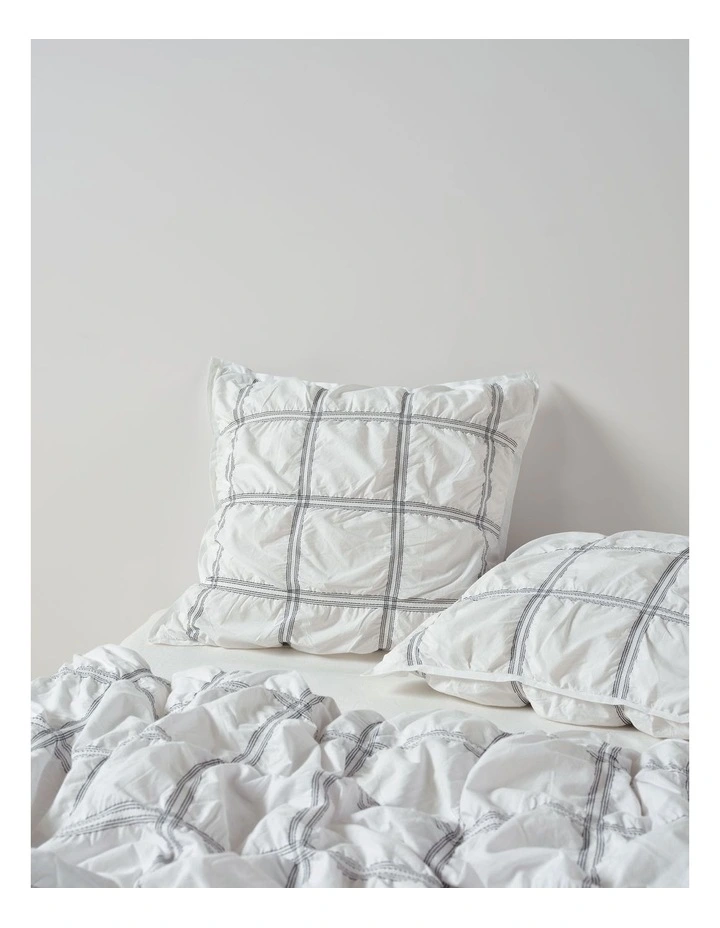 Mireya Cotton Quilt Cover Set in Snow image 7