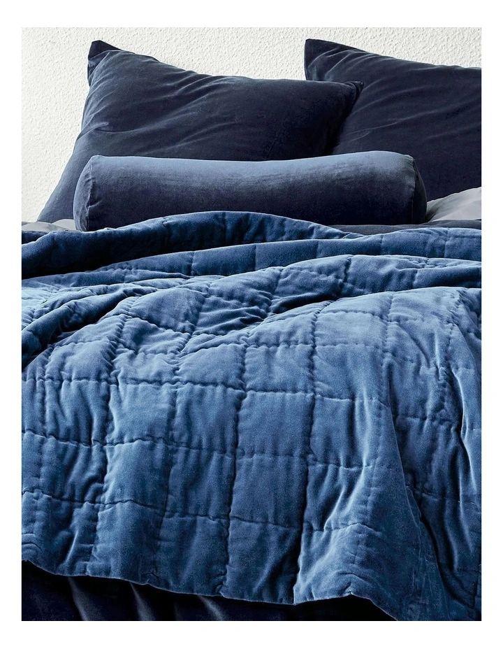 Luxury Velvet Coverlet in Royal image 2