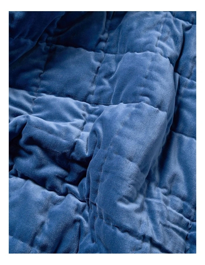 Luxury Velvet Coverlet in Royal image 3